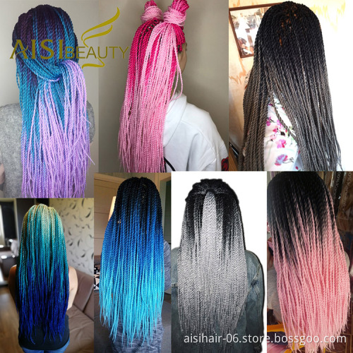 Aisi Beauty Cheap Vendor 24 Inch Long Style Heat Resistant Synthetic Senegalese Twist Hair Braid Hair Extensions For Black Women